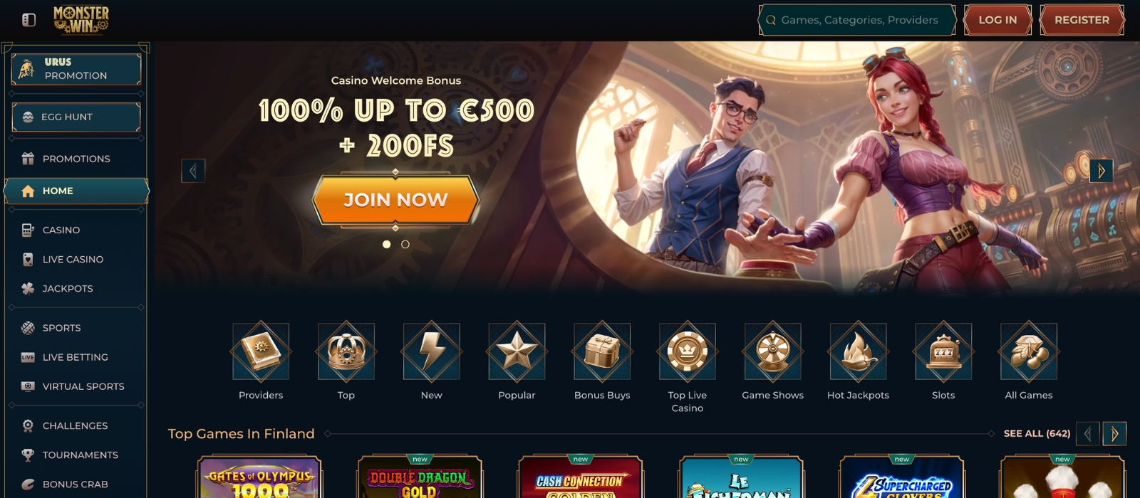 Monsterwin Casino Login: Gutschein einlösen und Spielerprämien nutzen