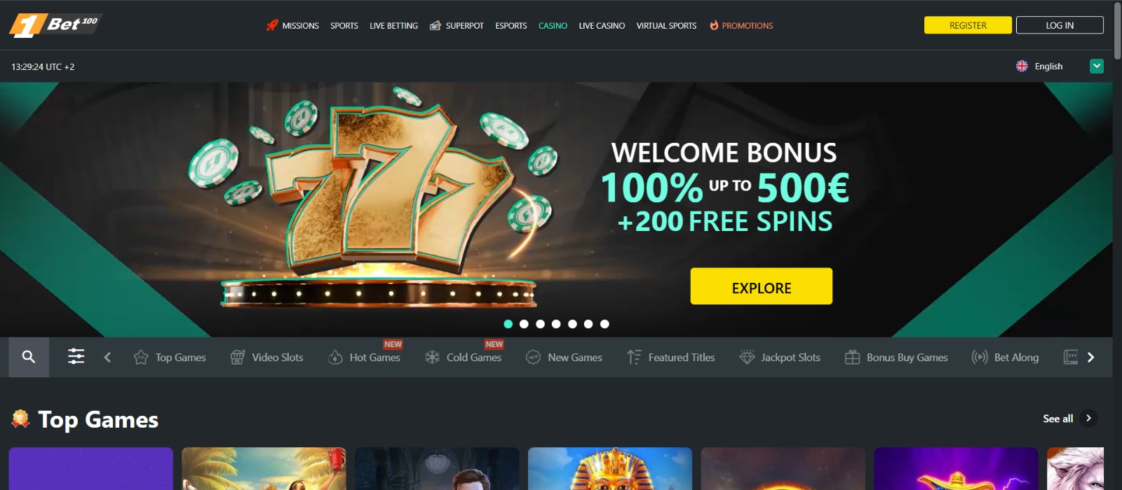 1bet casino kezdőlap és bónusz ajánlatok