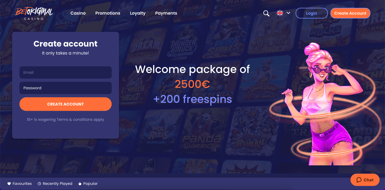Review: Betoriginal Casino für Spieler aus Deutschland