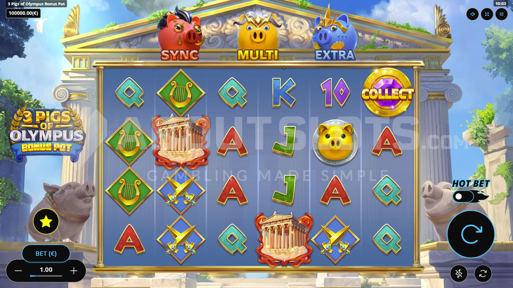 3 Pigs of Olympus Bonus Pot (Gaming Corps) Demo and Slot Review