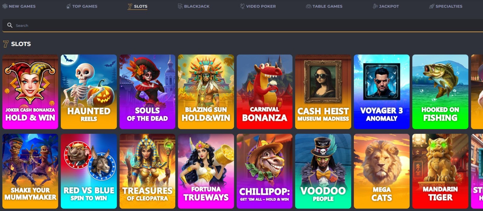 Aussie Play Casino games interface
