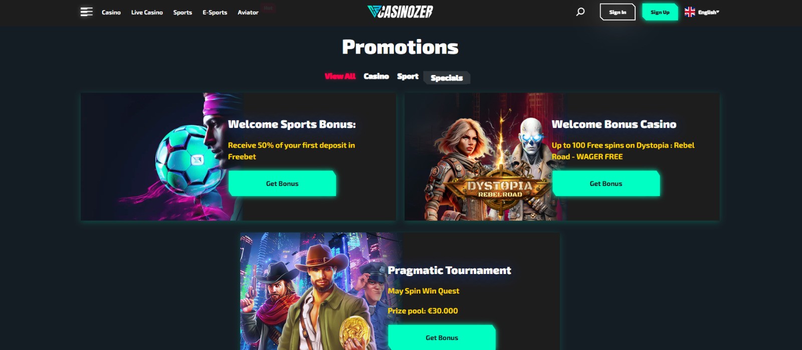 Promotions Casinozer