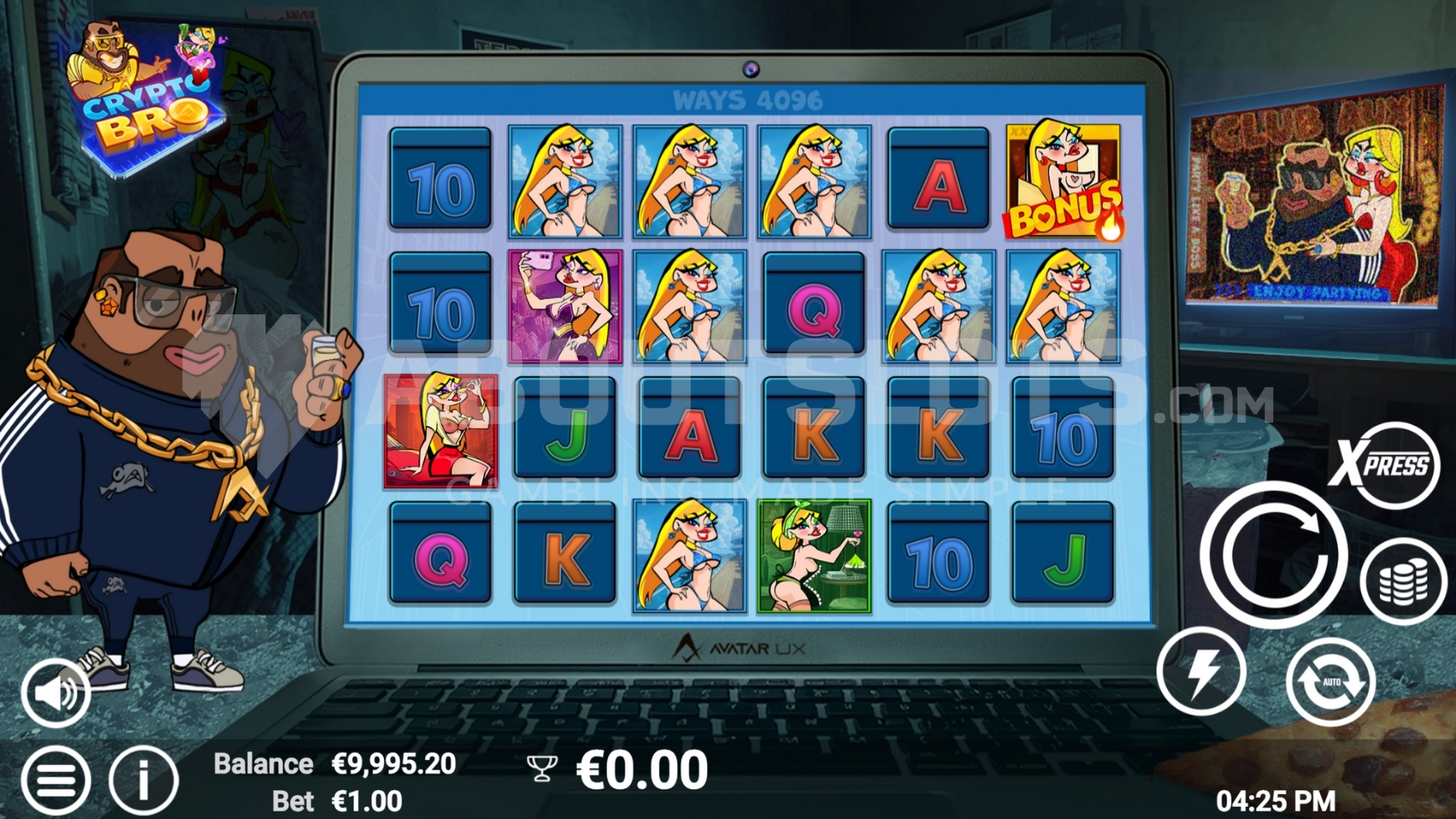 Crypto Bro (Avatar UX) Demo and Slot Review