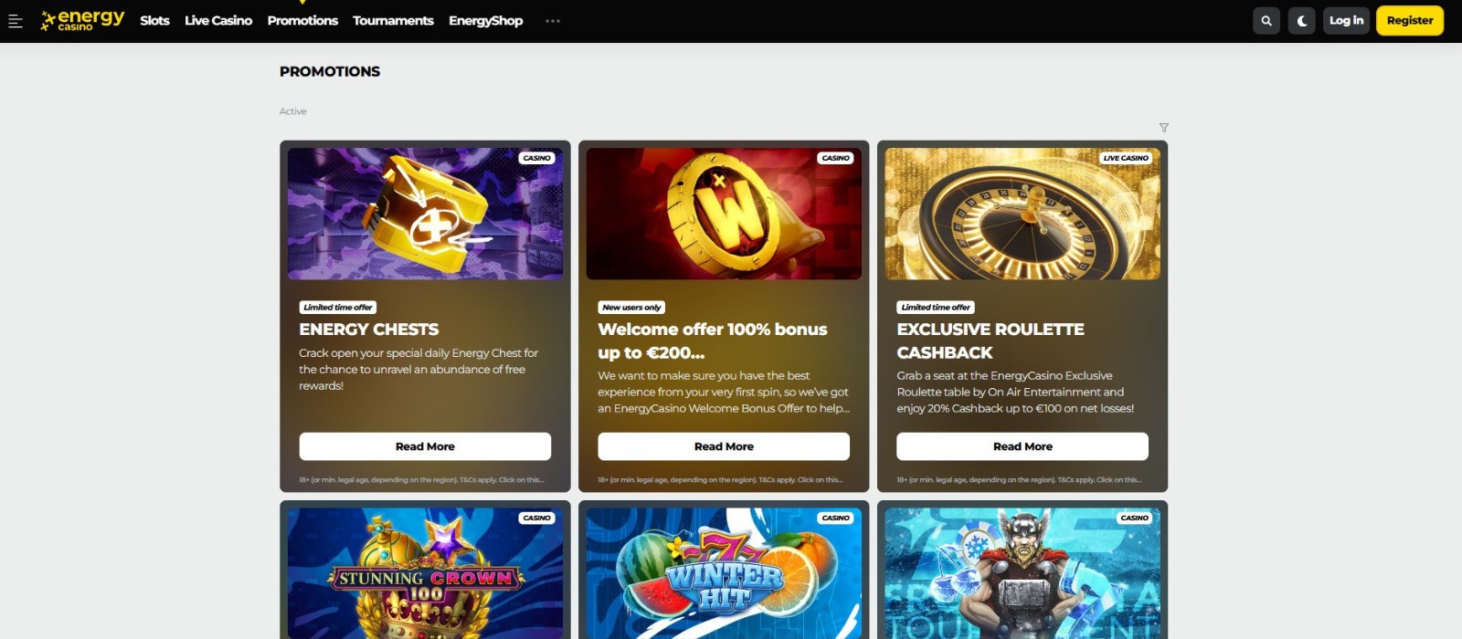 Energycasino Promotions