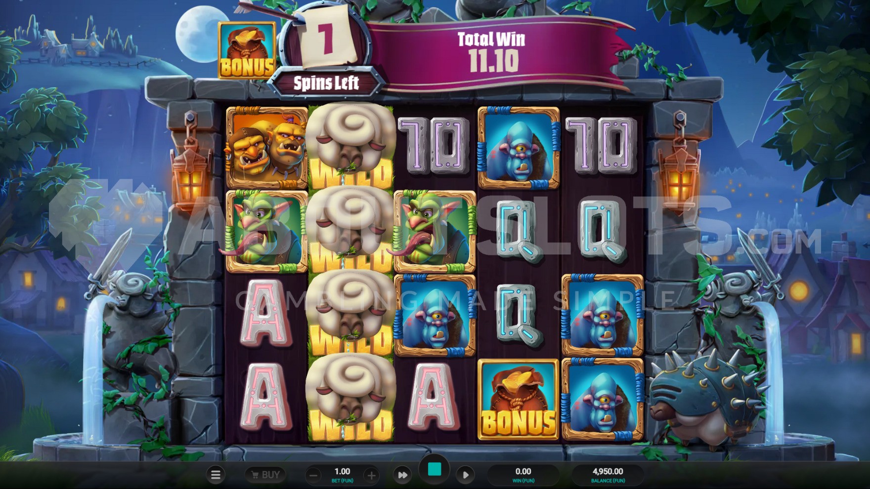 Расширенный символ Wild на втором барабане