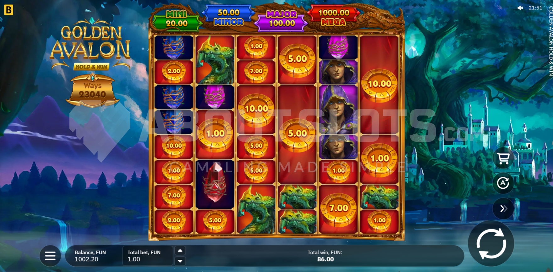 Golden Avalon Hold and Win (BGaming) Demo and Slot Review