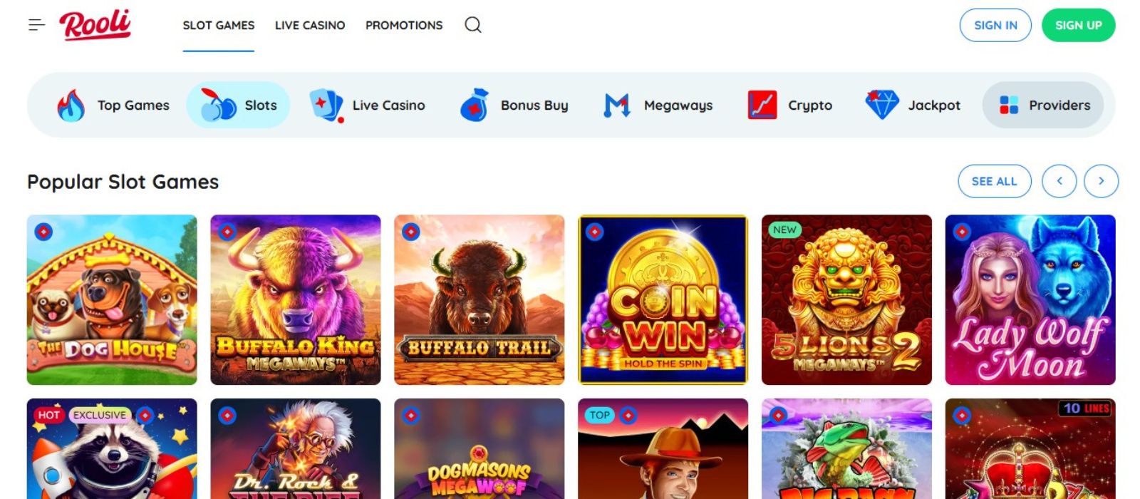 Rooli Casino Games