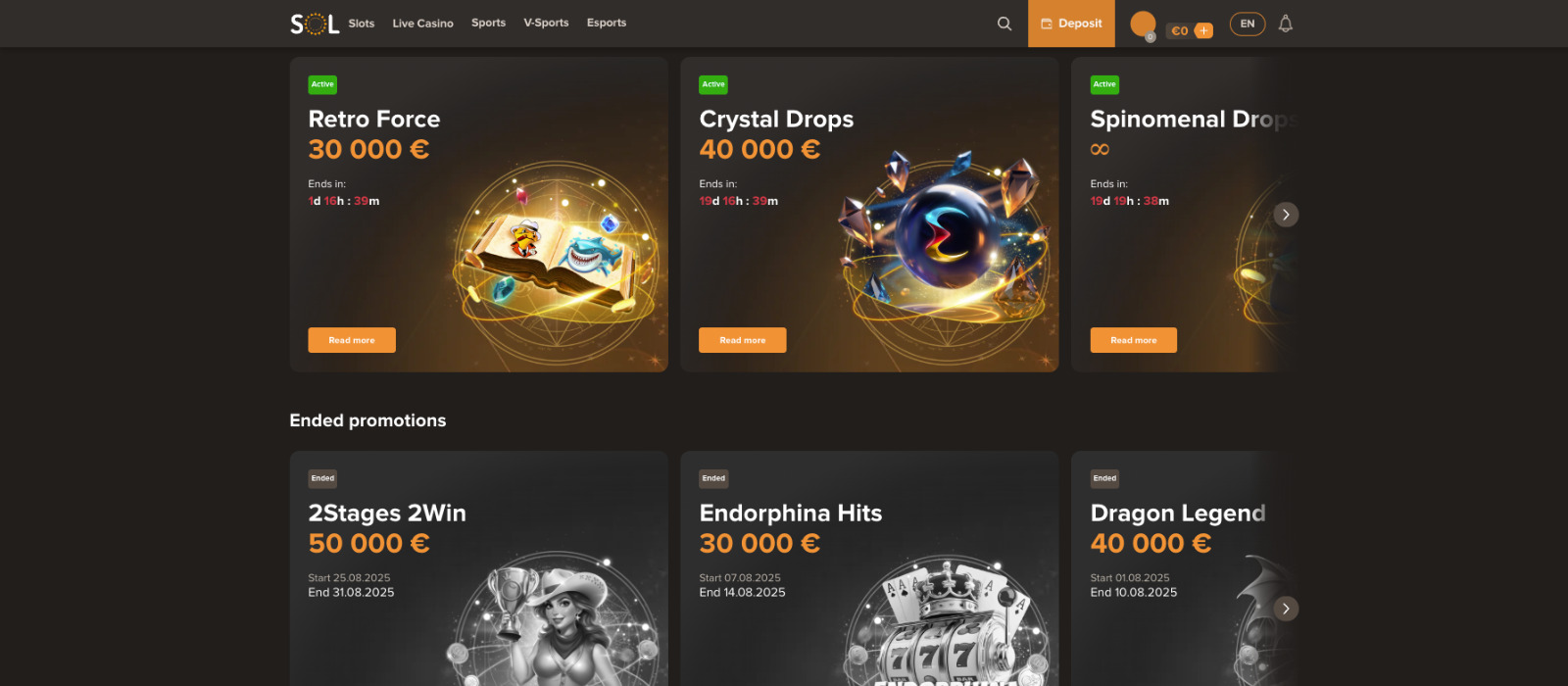 Solcasino bonus
