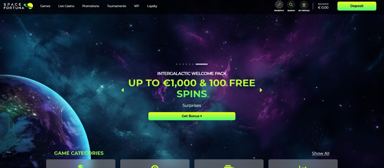 Space fortuna bonus