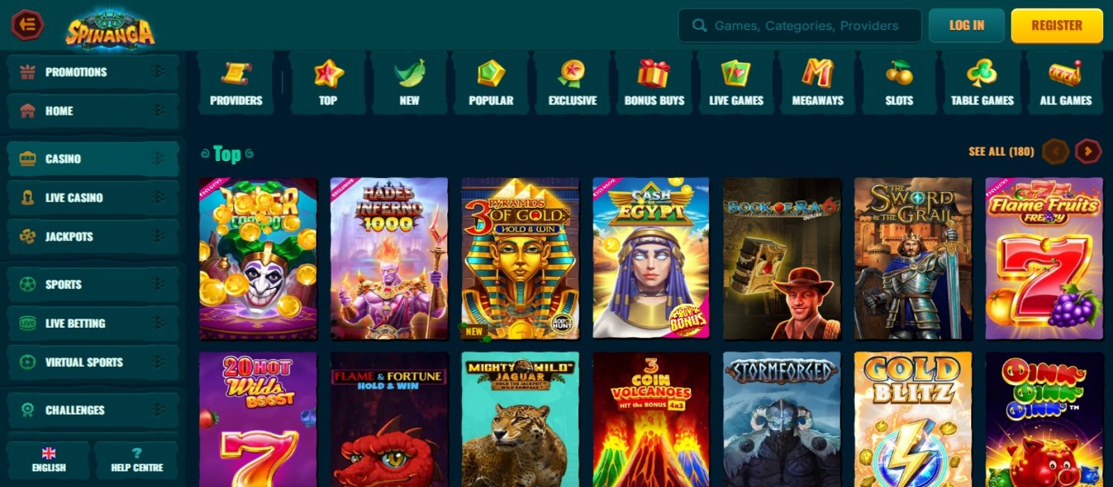 Spinanga Casino Games