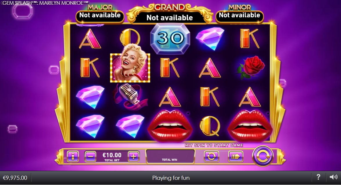 Gem Splash Marilyn Monroe slot