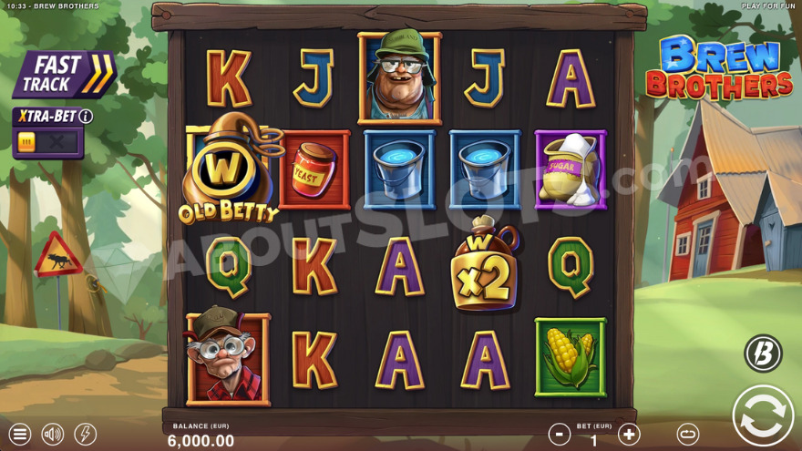 Базовая игра, где виден красный домик.