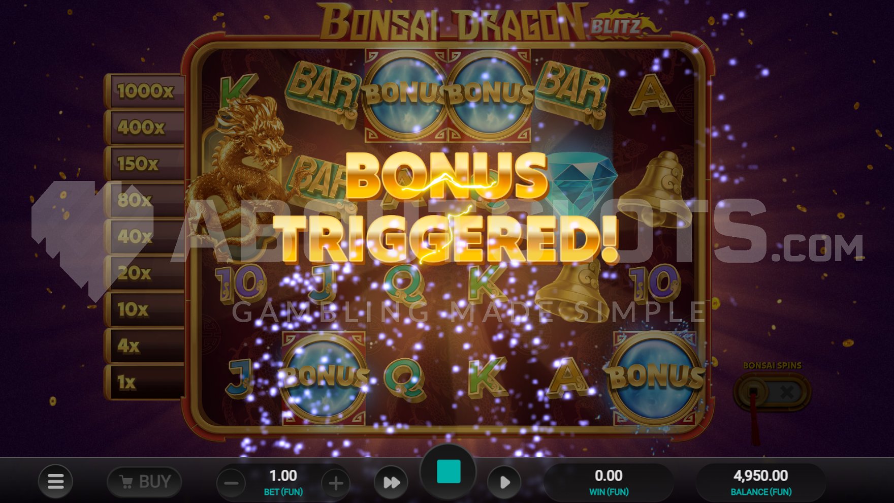 Bonsai Dragon Blitz Dream Drop (Relax Gaming) Demo and Slot Review