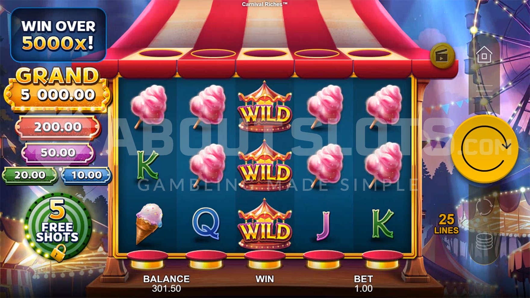 Carnival Riches (All For One Studios) Demo and Slot Review