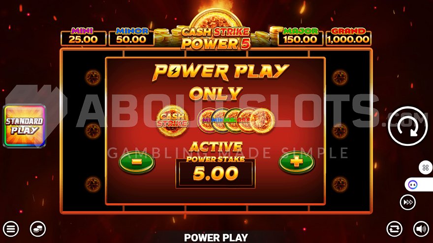 Экран, предлагающий функцию Power Play за 5-кратную ставку.