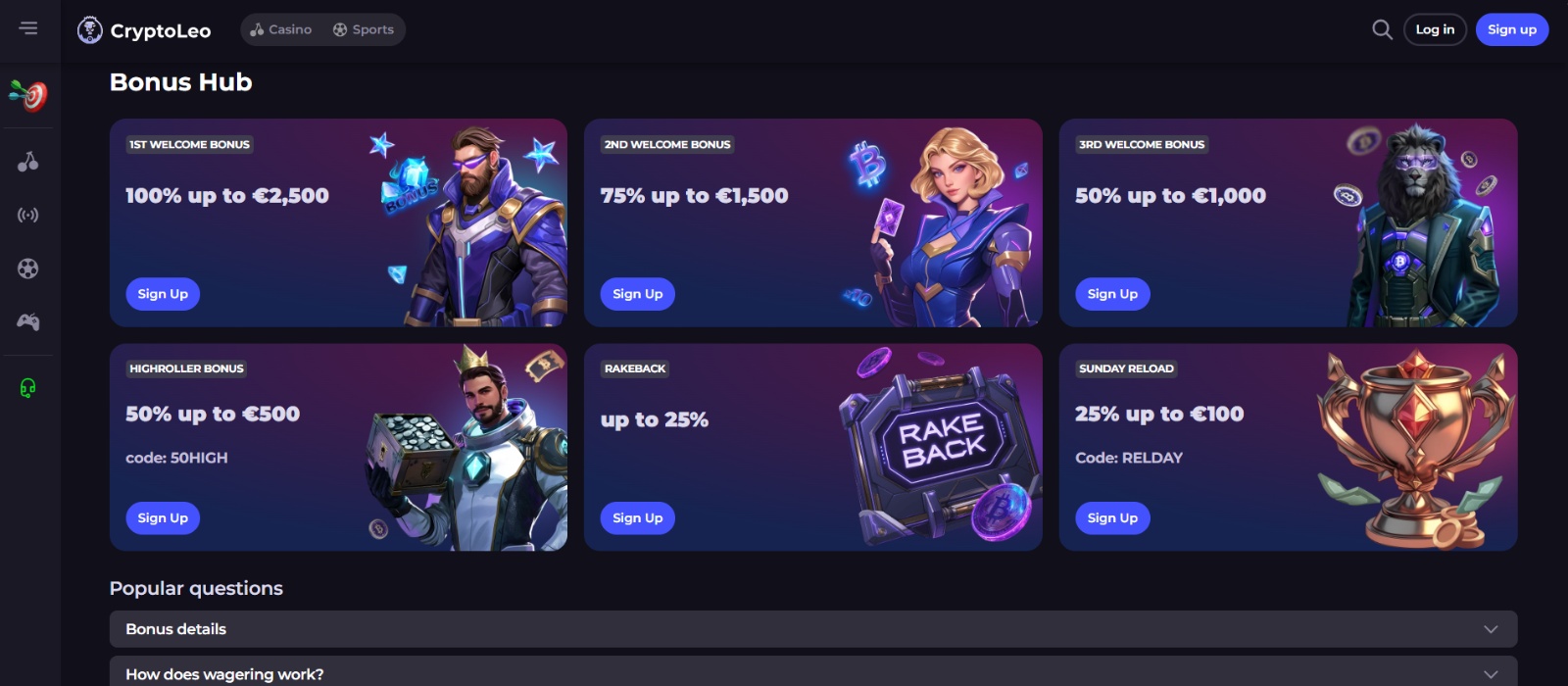 CryptoLeo Online Casino Review and Bonus - AboutSlots