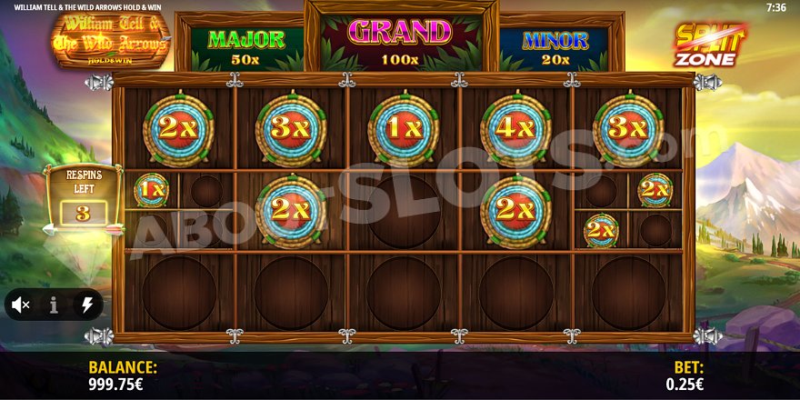 William Tell and The Wild Arrows Hold and Win slot