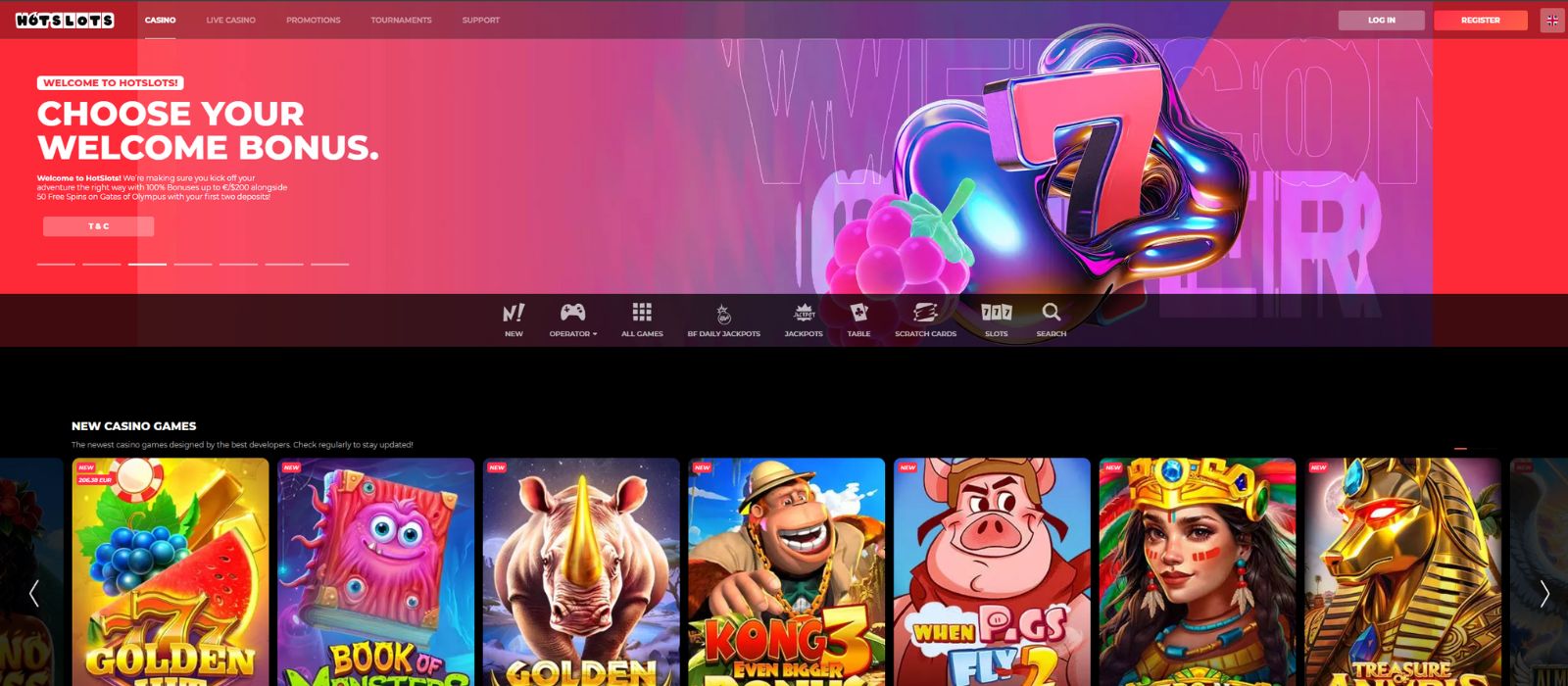 Bonus powitalny Hot Slots Casino ౼ oferta dla nowych graczy