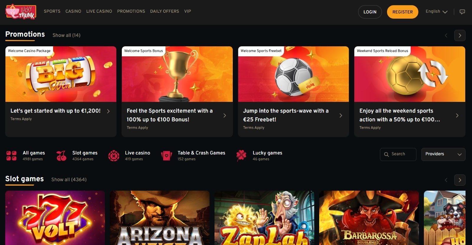 Lucky Trunk Casino Review für Spieler aus Deutschland