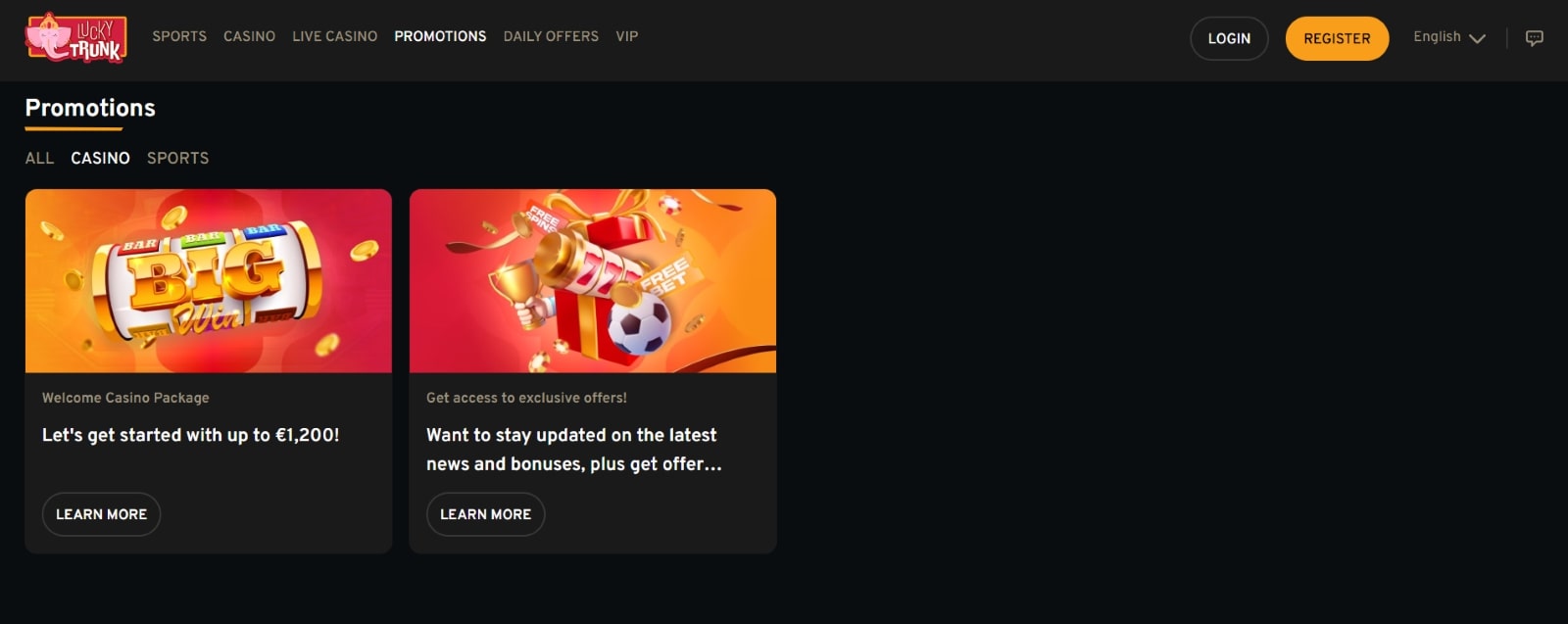 Lucky Trunk Casino Review für Spieler aus Deutschland
