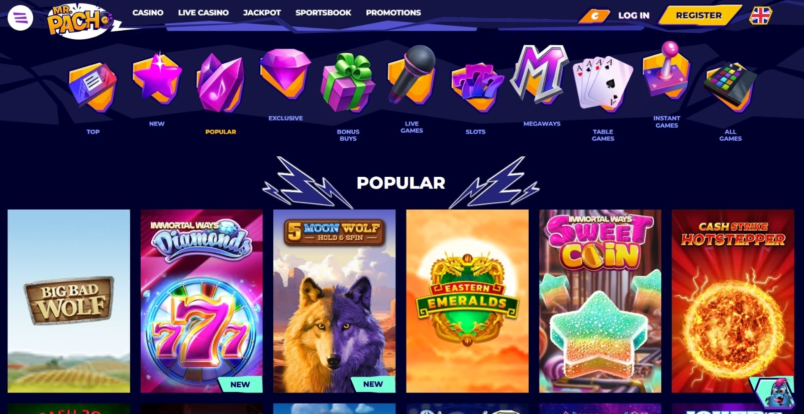 Live Tables and Table Action at Mr Pacho Casino