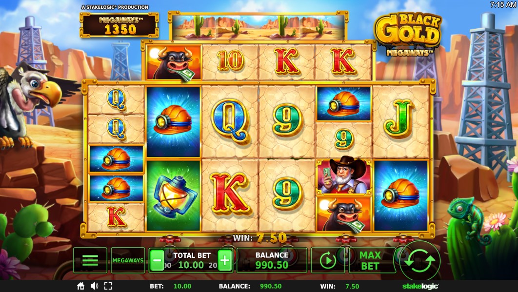 Игровой процесс слота Black Gold Megaways