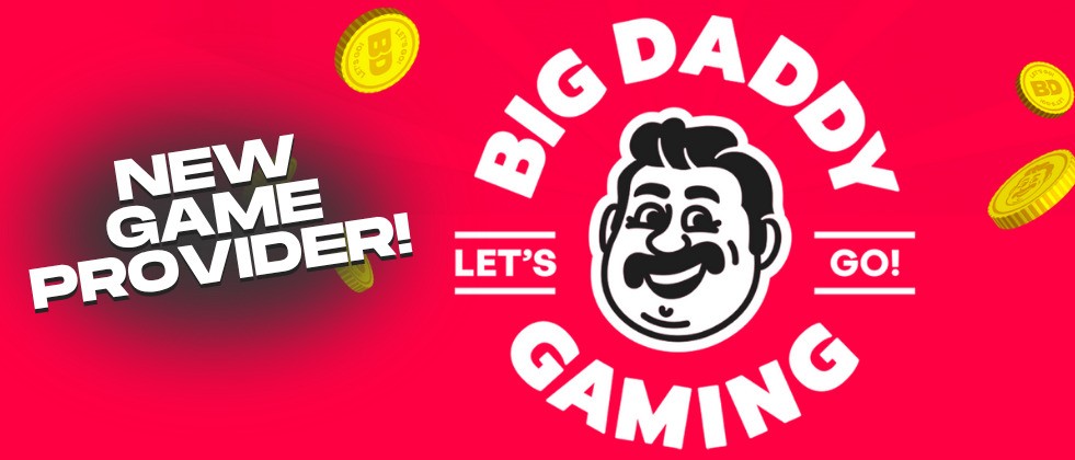 Picture showing the logo of a new game provider, Big Daddy Gaming.