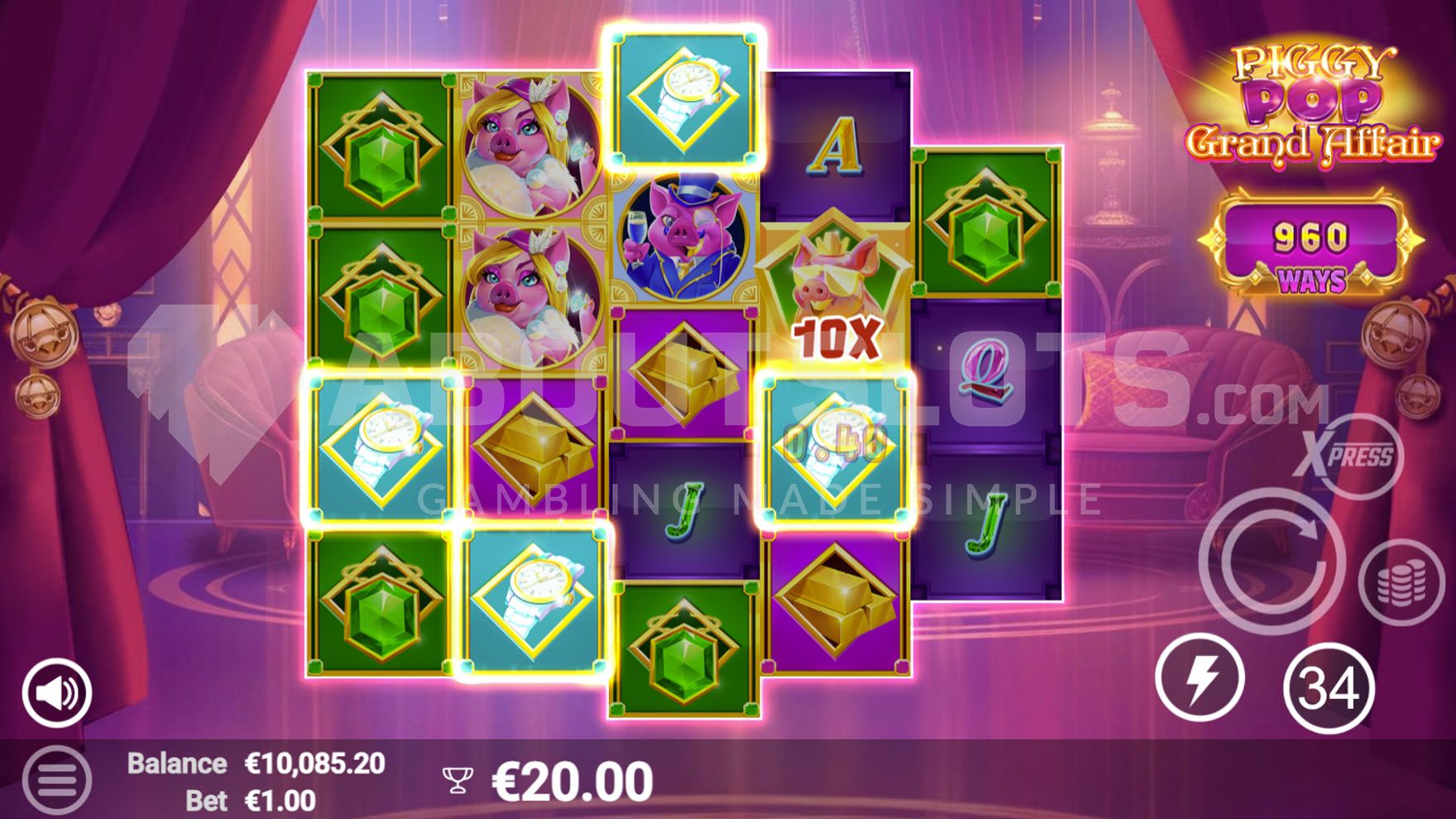 PiggyPop Grand Affair (Avatar UX) Demo and Slot Review