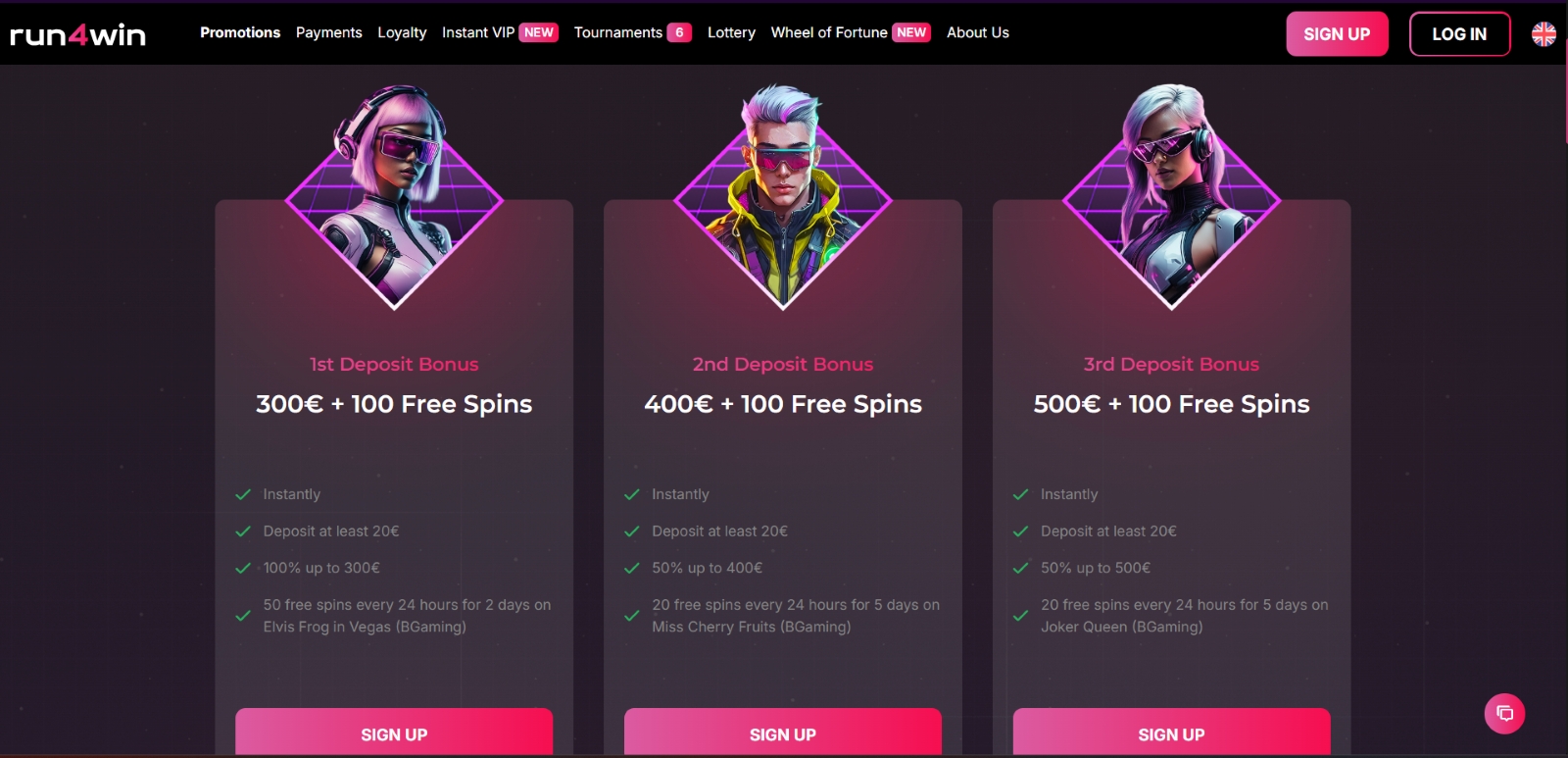 RUN 4 WIN Casino Promo — Review für Spieler aus Deutschland