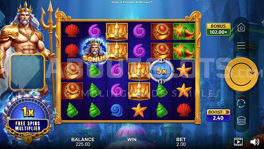 Strike of Poseidon MultiChase (All For One Studios) Demo and Slot Review