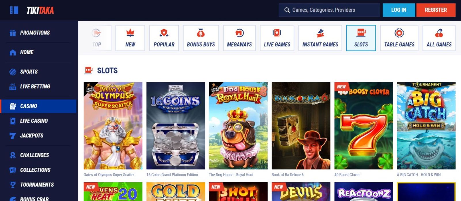 Tiki Taka Casino games