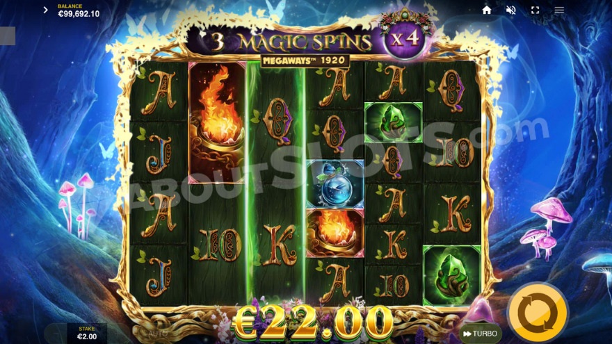 Бонусная игра Magic Spins с множителем 4X.