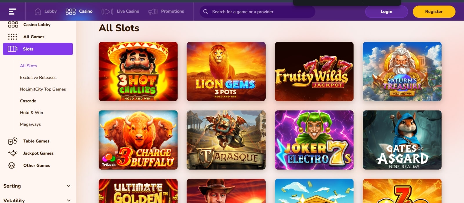 Wild Sultan Casino Games